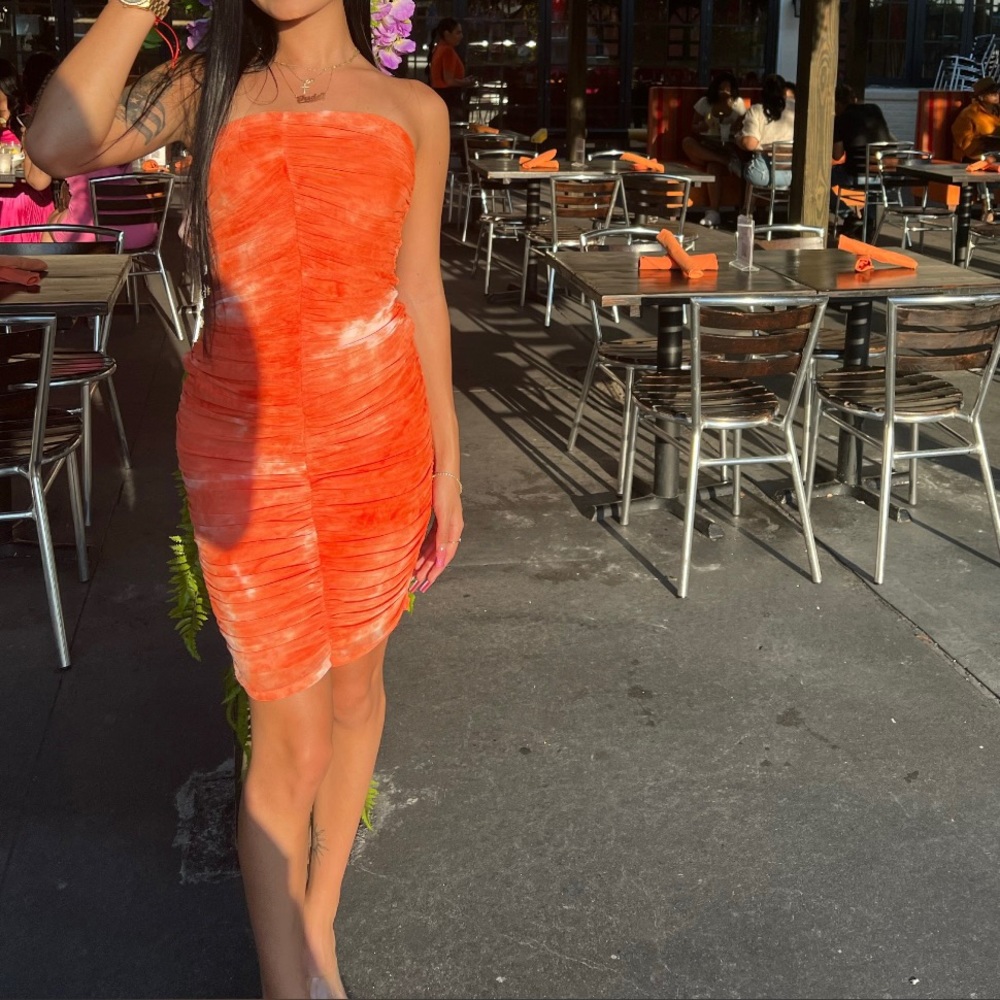 orange forever 21 dress